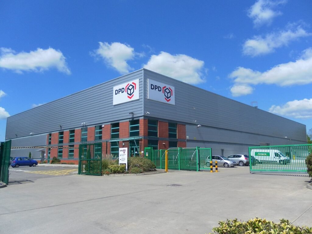 Parcels moving through a warehouse